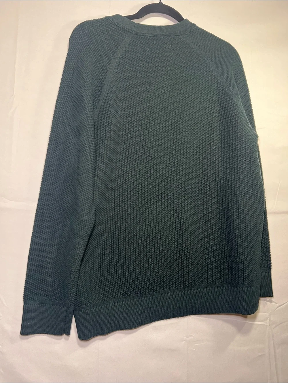 The Normal Brand Men’s Dark Green Textured Crewneck Sweater Medium
